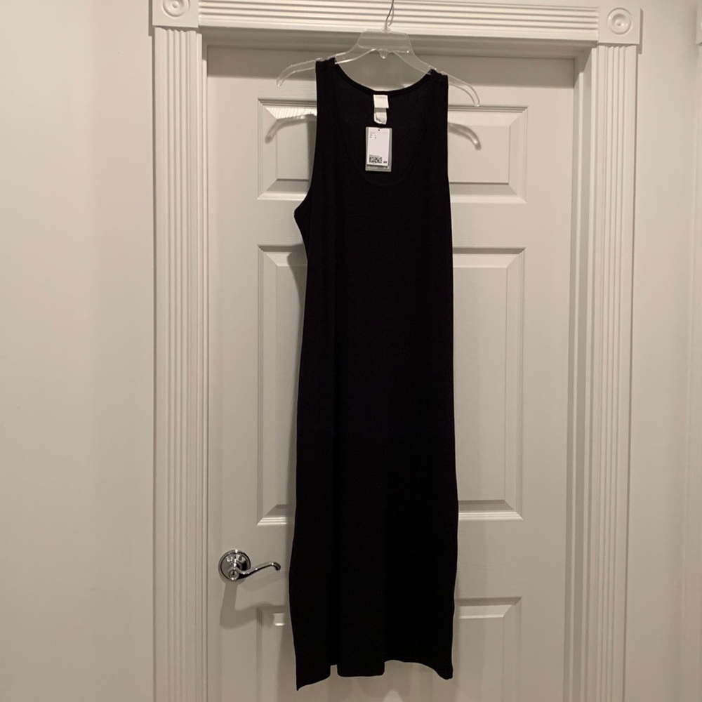 Maxi Dress Black Sleeveless Ribbed